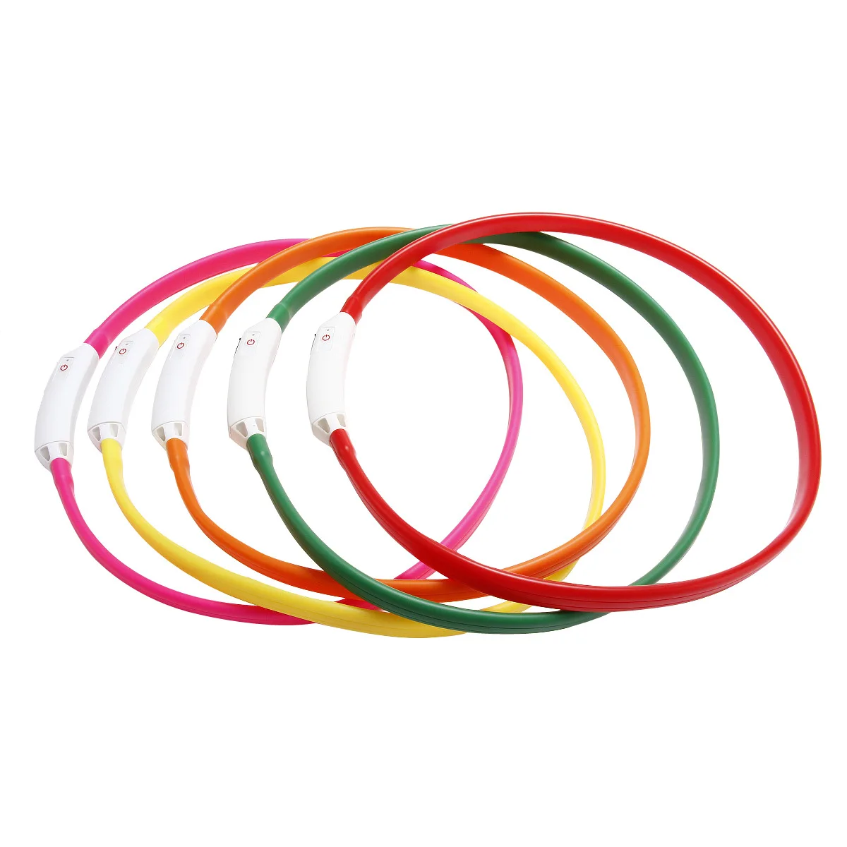 

Supplies Flat Neck Ring LED Shining Pet Dog Collar Bandana 7 PCs Color 2 PCs Specification