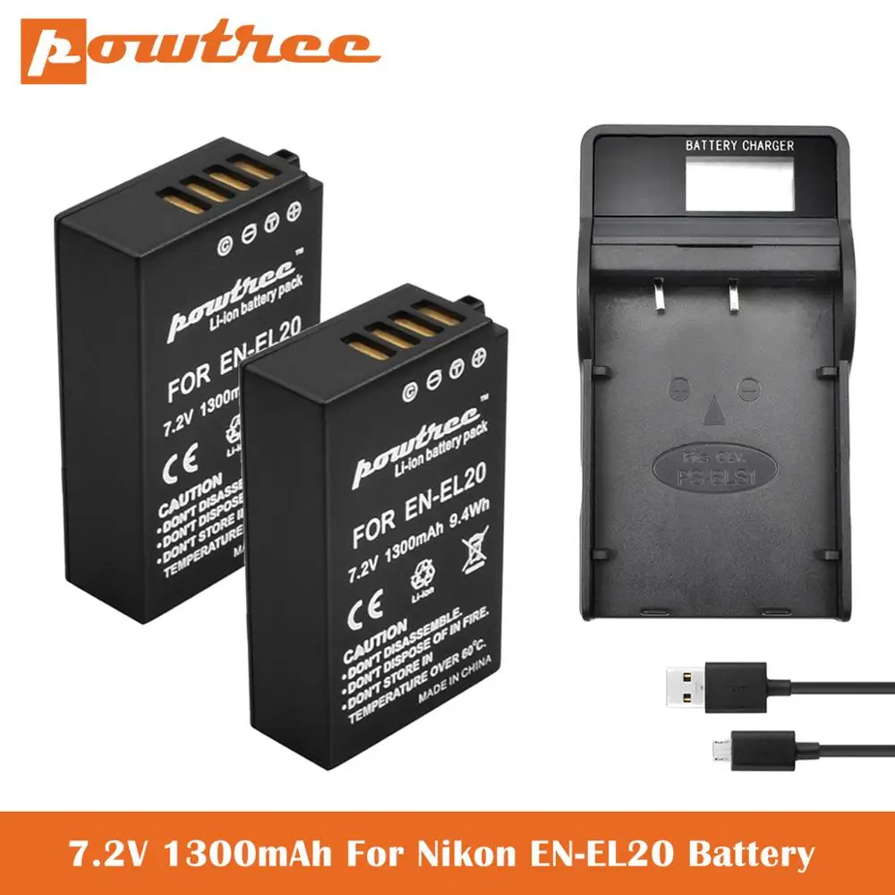 ENEL20 EN-EL20a Camera Battery+Charger for NIKON Coolpix P950 P1000 DL24-500 A 1 AW1 J1 J2 J3 S1 V3 | Электроника
