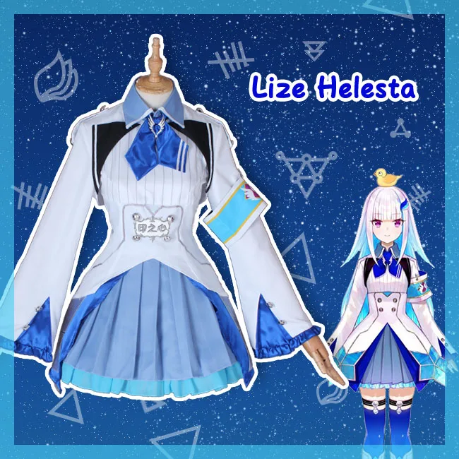 Anime VTuber Lize Helesta Cosplay CostumeRainbow Club Lid Archduchess Lolita Jurk Vrouwelijke Rollenspel Kleding Custom-Maken Elke Anime VTuber Lize Helesta Cosplay CostumeRainbow Club Lid Archduchess Lolita Jurk Vrouwelijke Rollenspel Kleding Custom-Maken Elke