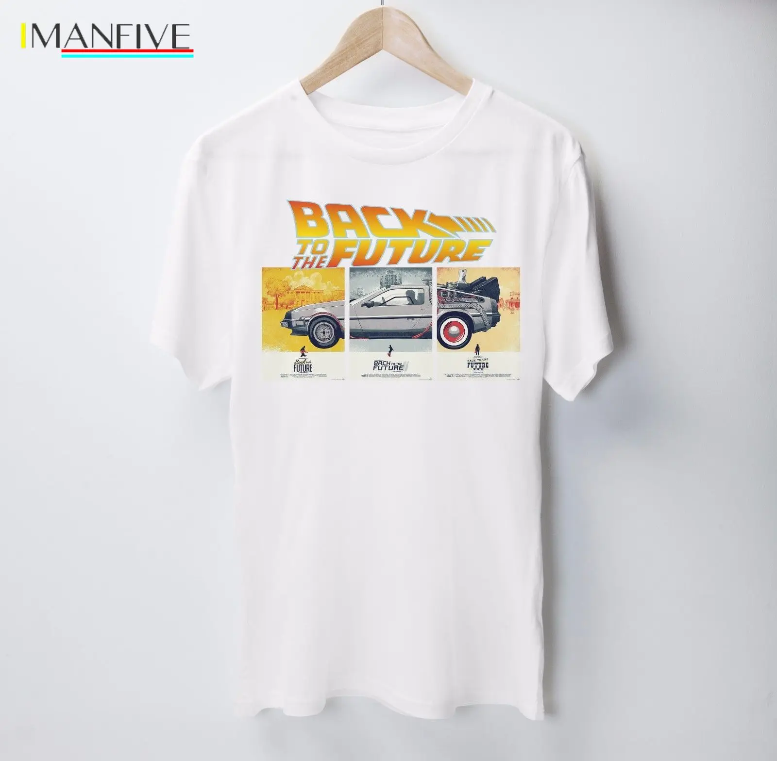 Back to the Future T Shirt Top Michael J. Fox Christopher Lloyd Nerd Geek Gift 100% Cotton Short Sleeve O-Neck Tops Tee Shirts