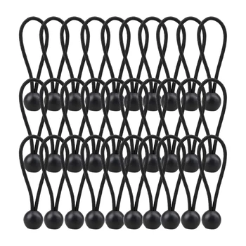 

30 Pack Ball Bungee Cords , Bungee Loop with Ball, Multi Function Ball Bungee Cord for Camping, Trampoline