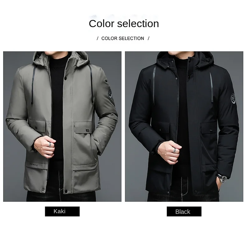 Top Quality Winter New Brand Designer Casual Fashion Cropped Hooded Men Parkas 2022 Jacket Thick Windbreaker Coats Mens Clothing parka jacket with fur hood