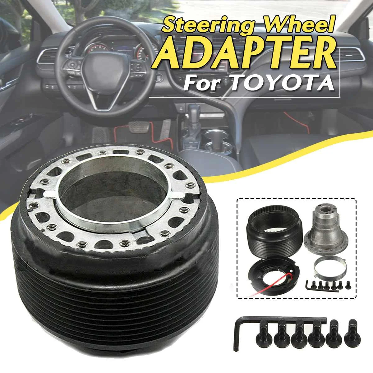 Aftermarket steering wheel boss hub kit adapter for Toyota Land Cruiser Corolla 