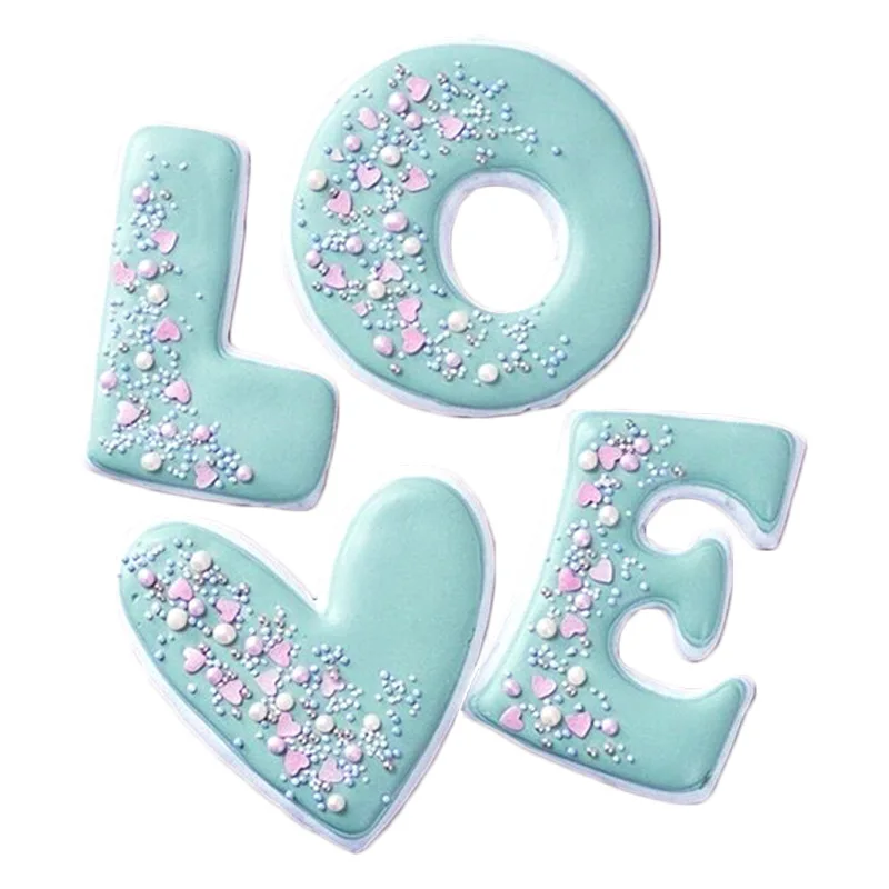 LOVE puzzle печенья резак Кондитерская форма для украшения инструменты торта помадки