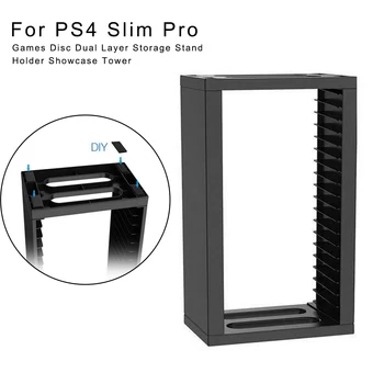 

PS4 Slim Pro Universal Games Discs Storage Stand Showcase Tower Charger Game CD Holder Bracket for Xbox ONE S/Xbox 360