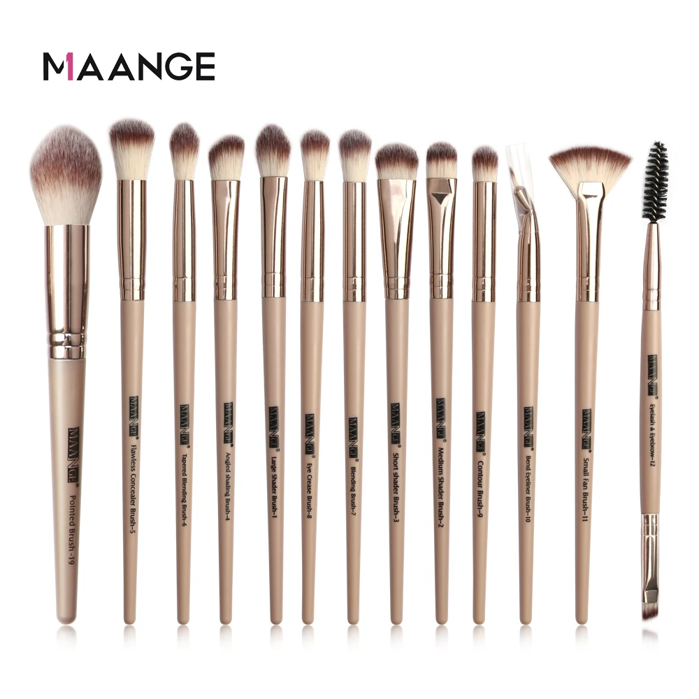 MAANGE Makeup Brushes Pro Pink Brush Set Powder EyeShadow Blending Eyeliner Eyelash Eyebrow Make up Beauty Cosmestic Brushes