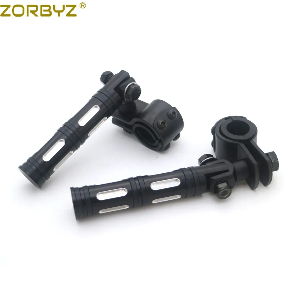 ZORBYZ мотоцикл черный 1 1/" 32 мм шоссе бар Защита двигателя подножки Крепление зажим подножки для Harley