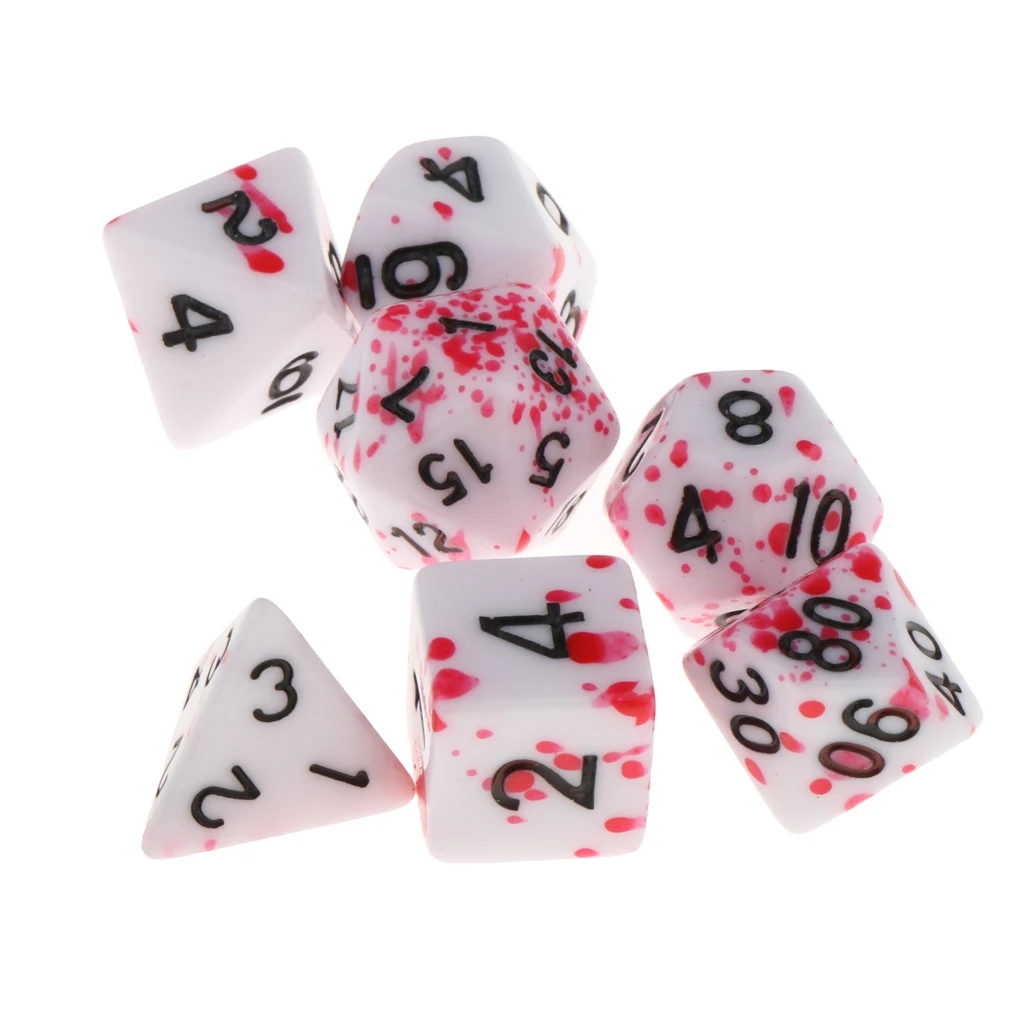7Pc Multi-sided Dices Set D4-D20 MTG DND RPG Board Game Dice for D&D Roleplaying Party Casino Table Game Toy