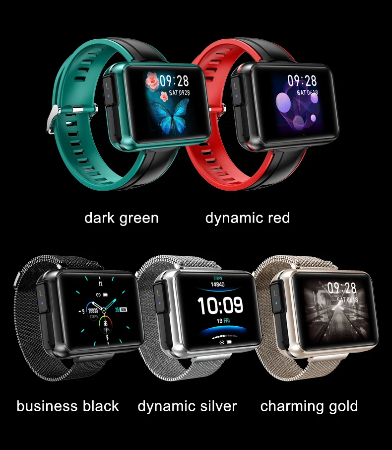 Homens mulheres smartwatch sem fio bluetooth fone