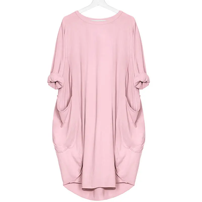 Paw осенняя и зимняя модная футболка с карманом для женщин, собака, кошка, топ с сердечком, Футболка женская, Футболка harajuku, панк, большой размер 5XL - Цвет: Pink