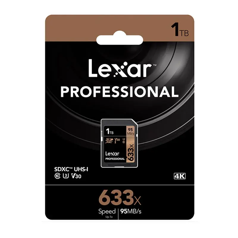 Оригинальная карта памяти Lexar 95 м/с 1 ТБ SD SDXC U3 класса 10 633X V30 для цифровой SLR/HD камеры
