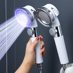 SPA Nozzle Bath Shower Adjustable Jetting Shower Head High Pressure Saving Water Bathroom Anion Filter Shower