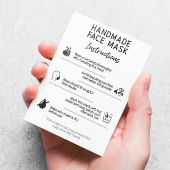 

Custom Face Mask Card - Face Mask Instruction Card, Care Guide Card Insert, Care Guide Template, Care Instruction Card