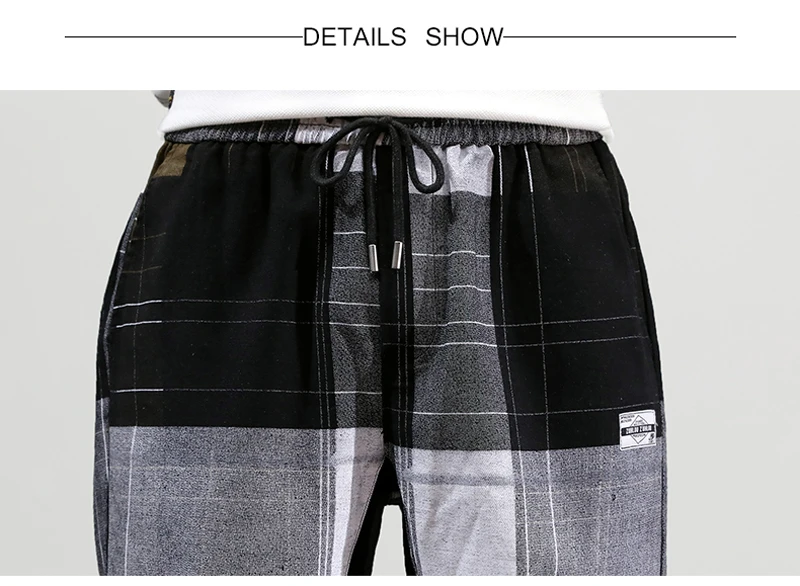 Autumn Fashion Men Jeans Loose Fit Plaid Designer Harem Pants Casual Trousers Streetwear Slack Bottom Hip Hop Joggers Pants Men