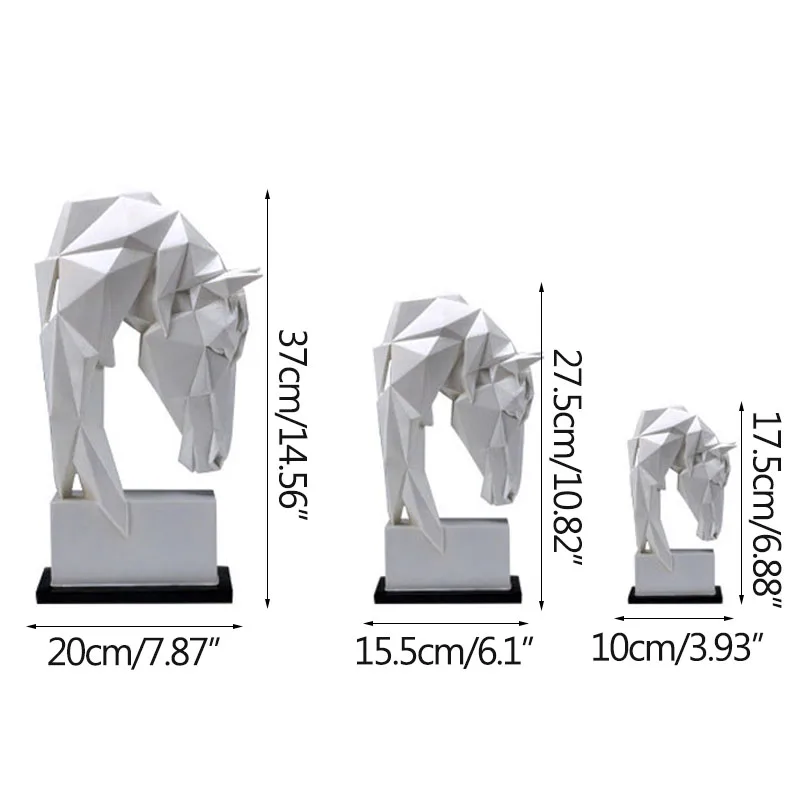 Stongwell Nordic Origami Horse Abstract Sculpture Modern Simplicity Resin Geometric Animal Crafts Home Decoration Ornaments Gift Stongwell Nordic Origami Horse Abstract Sculpture Modern Simplicity Resin Geometric Animal Crafts Home Decoration Ornaments Gift