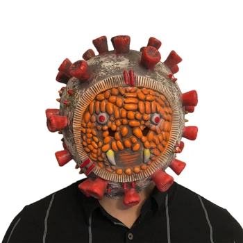 

Cosplay Head Mask, Horror Virus Germs Bacterial Mask For Halloween Cosplay Costume Party Decoration