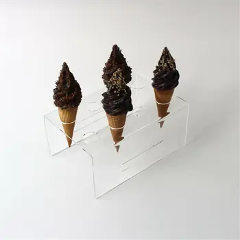 

8 Hole Ice Cream Cone Stand Holder Acrylic Ice Cream Cone Holder Stand Acrylic Stand Holder Ice Cream Crisp Tube Cone Holder #