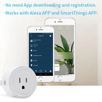 

eWelink ZigBee Smart Plug WIFI Socket US outlet For Alexa Samsung SmartThings Support Echo device Voice Control hub is required