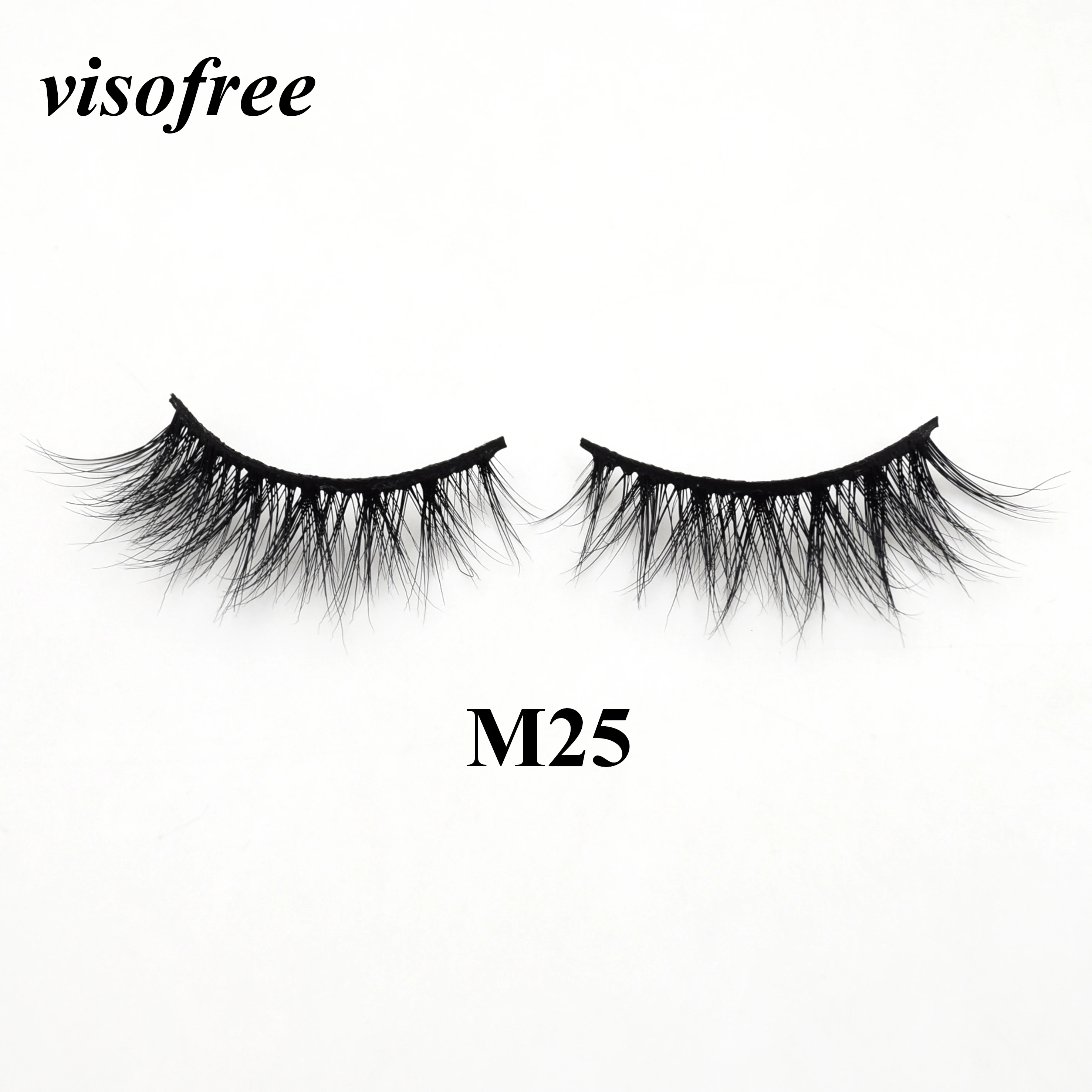 

Visofree Mink Eyelashes 3D Mink Hair False Eyelashes Natural Thick Long Eye Lashes Makeup Eyelashes Beauty Extension Tools M25