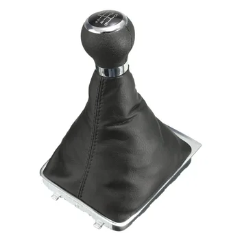 

6 Speed Manual Gear Shift Knob Lever Stick Shifter Gaiter Boot Cover PU Leather For VW PASSAT B6 B7 2005-2012