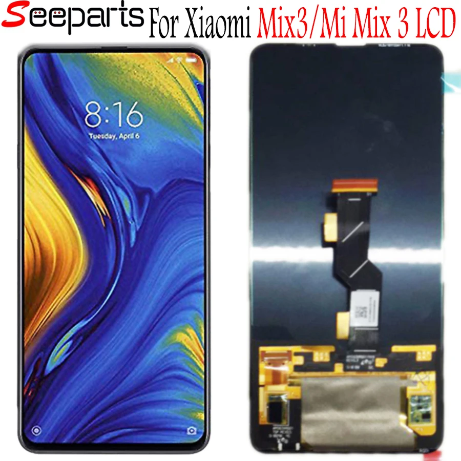 Xiaomi mi x 3 lcd mi x3 дисплей кодирующий преобразователь сенсорного экрана в сборе для 6," Xiaomi mi X3 lcd Черная Замена