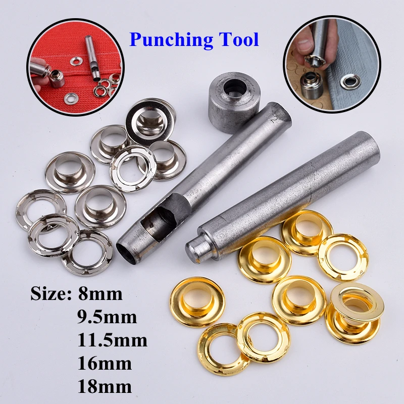 

8 ~ 18 мм инструмент для пробивки солнцезащитных теней Canopys брезент инструмент для бурения непромокаемые тканевые пуговицы для одежды обувь Кнопка латунные люверсы