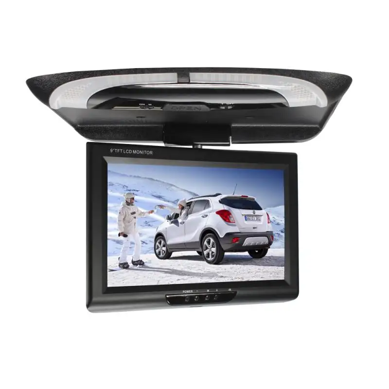 

9 Inch Display Roof Mount DVD Car Monitor LCD Color Multimedia With Remote Controller Flip Down CD Player TFT Digital Screen