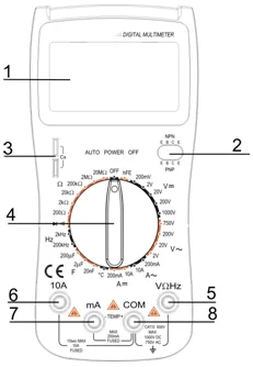 Shahe VC9205 AC/DC тестер напряжения метр ЖК-цифровой мультиметр диод Freguency Высокая безопасность мультиметр Ручной измеритель емкости