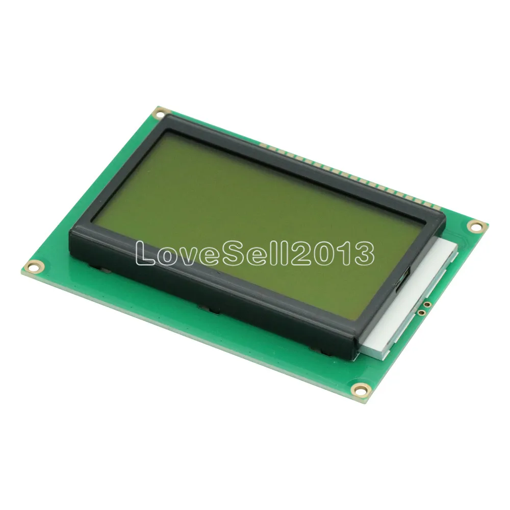 

1pcs NEW ST7920 5V 12864 128x64 Dots Graphic LCD Yellow green Backlight