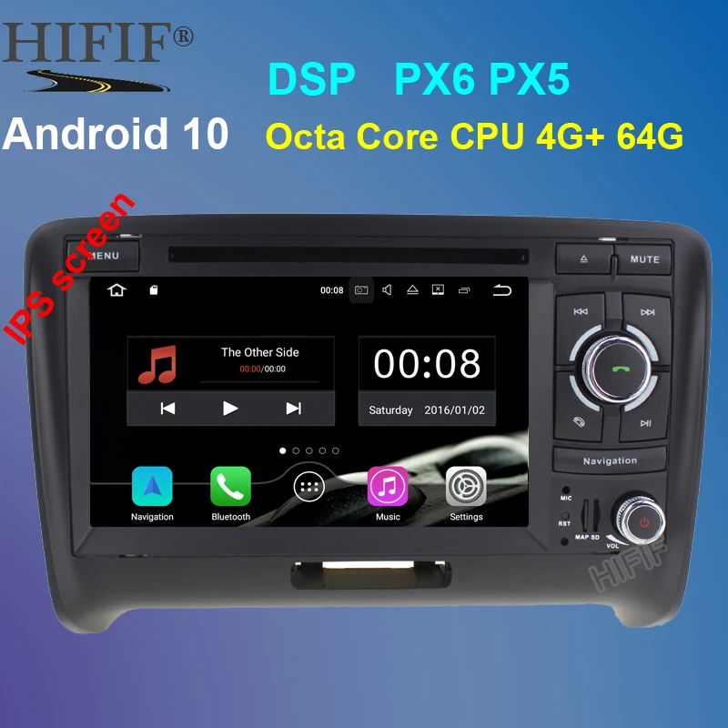 Автомобильный DVD плеер IPS DSP Octa Core Android 10 для AUDI TT 2006 2013 GPS навигация Радио RDS стерео
