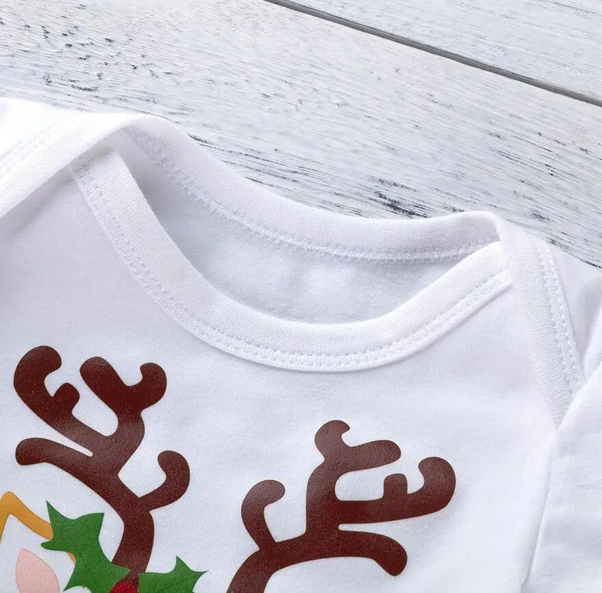 Baby Rompers Infant Clothing Glitter My1st 2nd Christmas Baby Girls Santa Baby Tutu Dress Jumpersuit Headband Shoes Headband