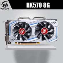 Видеокарта Veineda RX 570 8GB 256Bit GDDR5 1244/7000MHz для игр nVIDIA Geforce rx 570 8gb