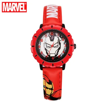 Children Super Hero Fashion Casual Leather Soft Strap Watches Kids Quartz Wrist Watch Boy Gift Iron Man MARVEL Clocks Kol Saati