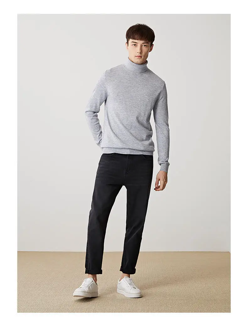 High-Neck Sweater Men Pullovers Quality Male Turtlenck Pullover Men Autumn Winter Thicken Turtle-neck Sweaters Mens MuLS Brand 7