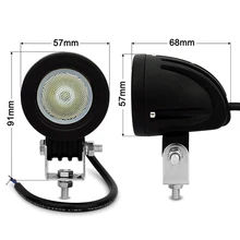 1 Pcs 10W Waterdichte Ronde Led Angel Eyes Licht Bar 10-30V 6000K Wit Bluefor Motorfiets Offroad Led Verlichting Car work light