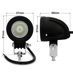 1 pçs 10w waterdichte ronde led angel eyes licht barra 10 30v 6000k sagacidade bluefor motorfiets offroad led verlichting luz de trabalho do carro