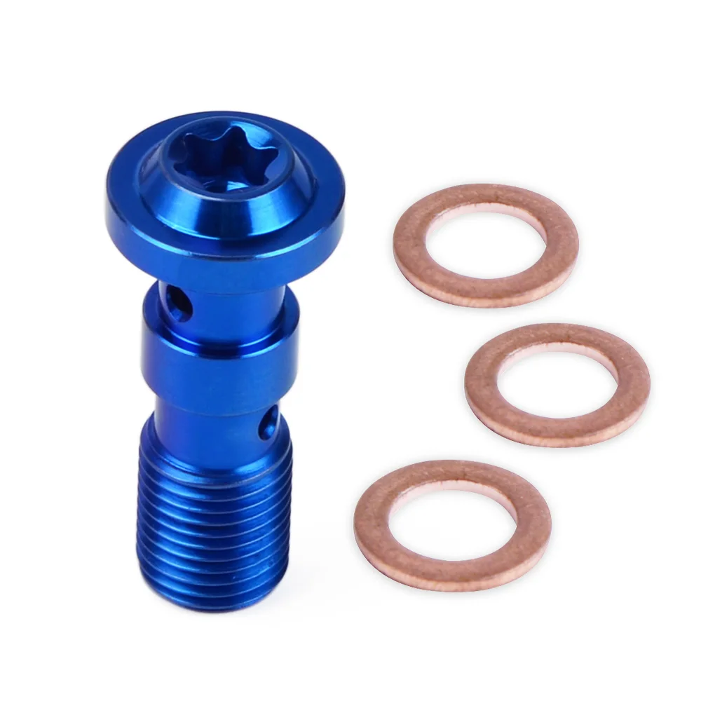 Nicecnc motocicleta inoxidável freio banjo parafuso m10 x 1.0mm banjo parafuso m10x1.0 para ktm ducati triumph-1