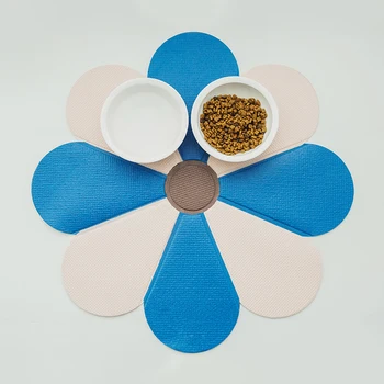 

1pc Puppy Kitten Dish Bowl Food Water Placemat Mat Pets Feet Mat PVC Pad Dog Cat Litter waterproof Mat