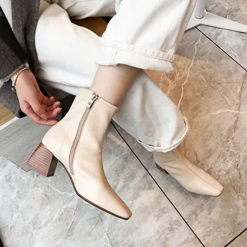 

Tanariya New Arrival Shoes Woman Boots Women Women's Sheepskin Boots With Thick Heels For Autumn/winter 2020