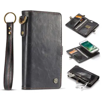 

For iPhone 7 8 6 Plus 11 Wallet Retro Style 2 in 1 Detachable PU Leather Flip Magnetic Skin Phone Cover iPhone X XS Max XR Coque