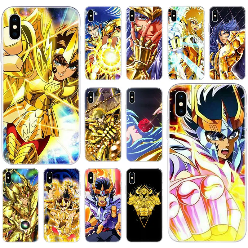 Чехол Saint Seiya силиконовый для Apple iPhone 11 Pro XS MAX X XR 7 8 Plus 6 6s 5 5S SE | Мобильные телефоны и