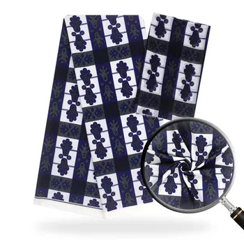 

Newest style ribbon silk wax black and white silk fabric african fabric ankara real silk fabric 4+2 yards for dress S191008