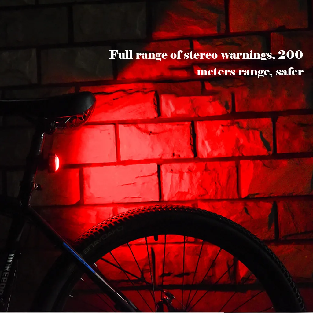 Предупреждение безопасности велосипедный задний светильник s задний фонарь интеллектуальные индукционные велосипедные задние фонари тормоза светильник usb зарядка Водонепроницаемый# TX