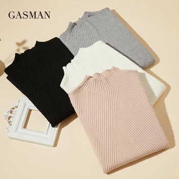 

GASMAN 2020 Knitted Bodycon Turtleneck Pullovers Female Slim Warm Sweaters Autumn Winter Women Sweater Casual Top Jumper