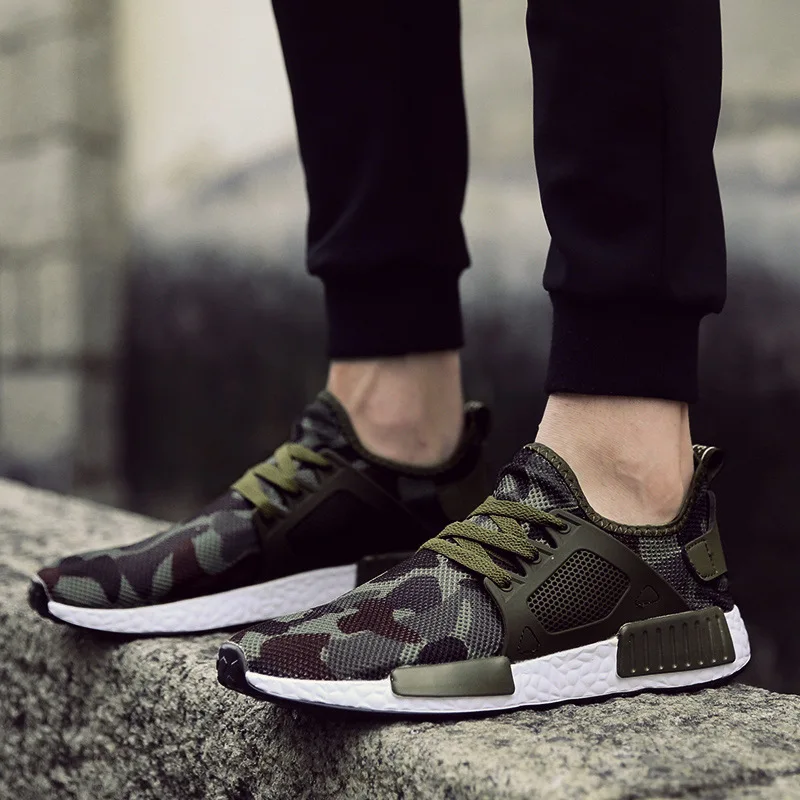

Large Size Shoe Men's Camouflage Green Athletic Shoes Collocation Casual Pants Army Workwear Casual Shoes Breathable Mesh Shoes