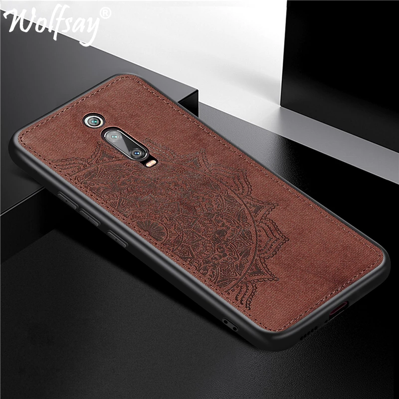 

For Xiaomi Mi 9T Case on for Xiaomi Mi 9T Pro Cover sFor Coque Xiaomi Mi 9T Bumper Painted 3D Embossing Matte Back Cover Wolfsay