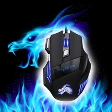 Profissional usb wired gaming computador mouse 5500 dpi óptico led iluminação mouse gamer para computador overwatch pubg dota 2(China)