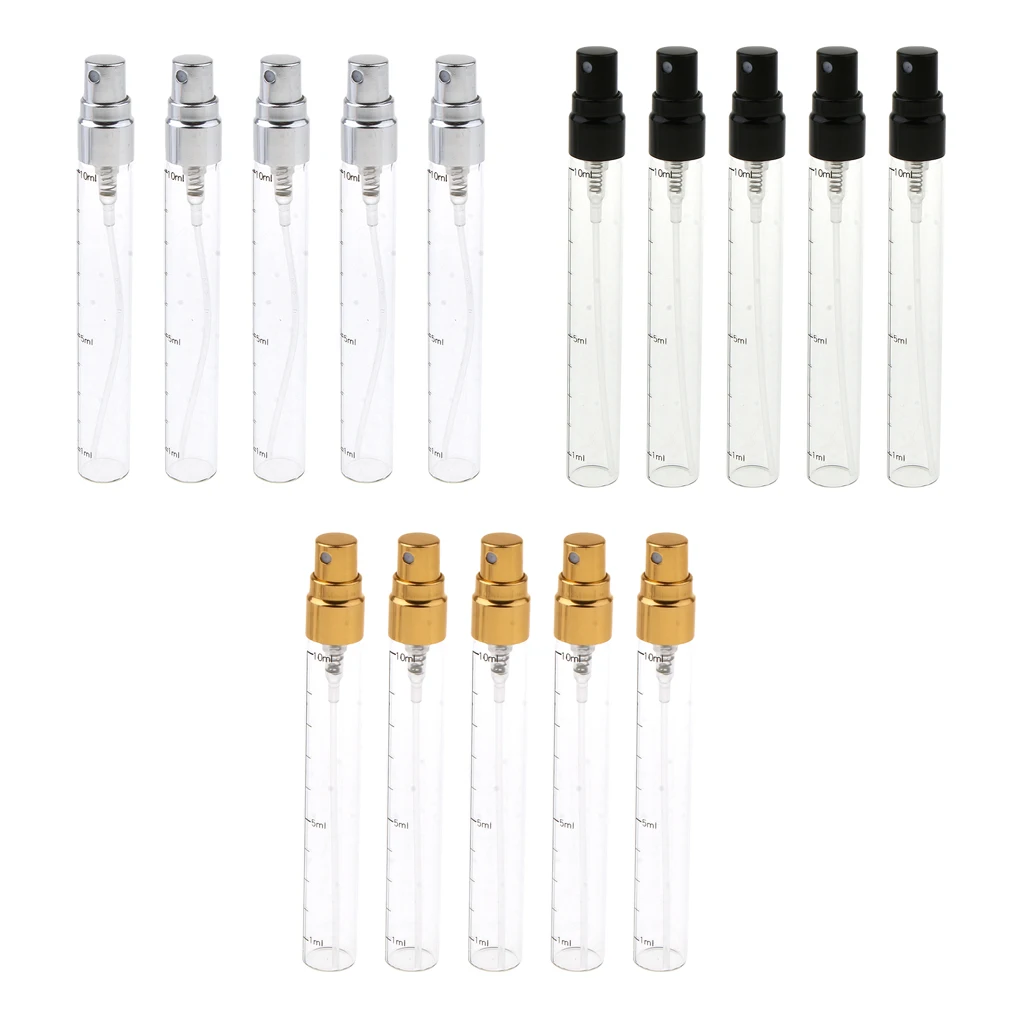15Pieces Empty Perfume Aftershave Spray Bottles Refillable Fine Mist Sprayer 10ml