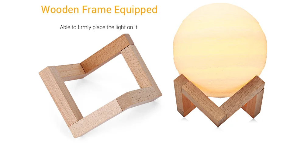 3D Printing Planet Light Night Lamp Remote Control for Bedroom Office