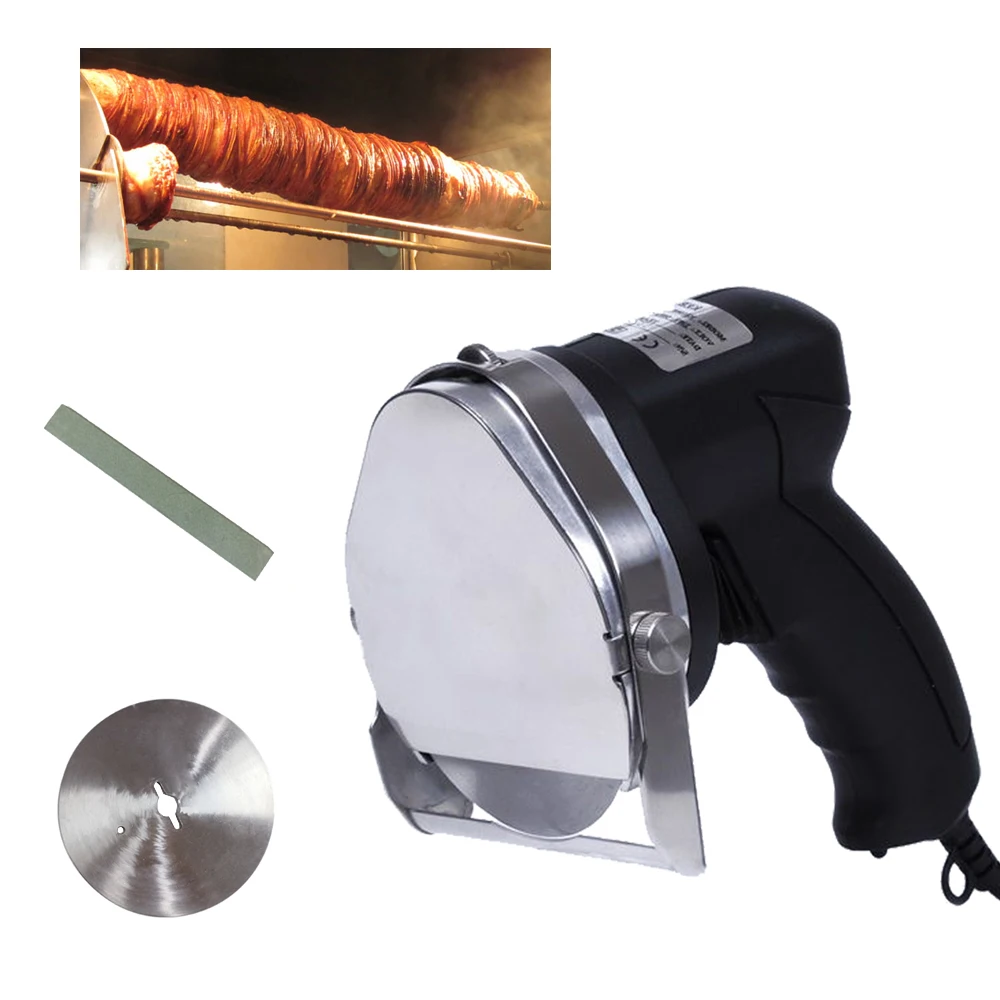

Commercial Automatic Kebab SlicerWith Blades Stainless Steel Turkey Handheld Kebab Knife Gyro Cutter Food Processors 220V